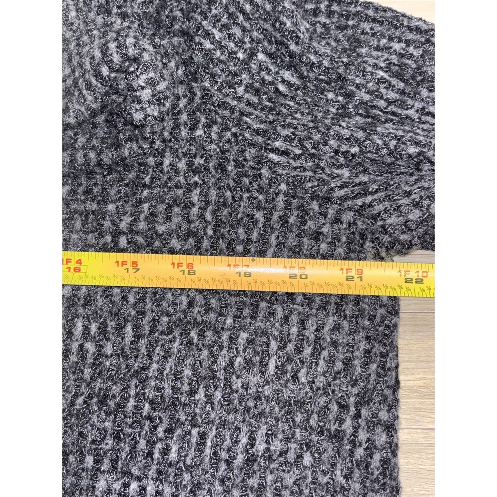 Torrid 00 Charcoal Gray Brushed Waffle Cowl Neck Top Long Sleeve Cozy Sweater - Picture 6 of 10